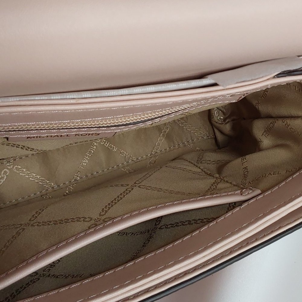 'MICHAEL KORS' 'HOLLY' LEATHER STUDDED CROSSBODY BAGw/MK DUST BAG 2-PIECE SET - Picture 8 of 16